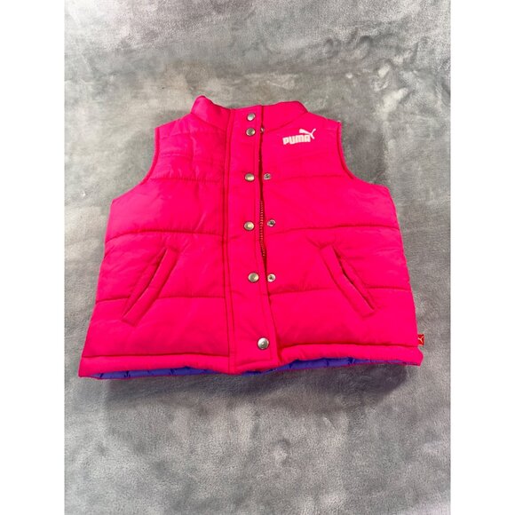 Puma Vest Girl's 3T Pink and Purple puffer vest Full Zip - Picture 1 of 13